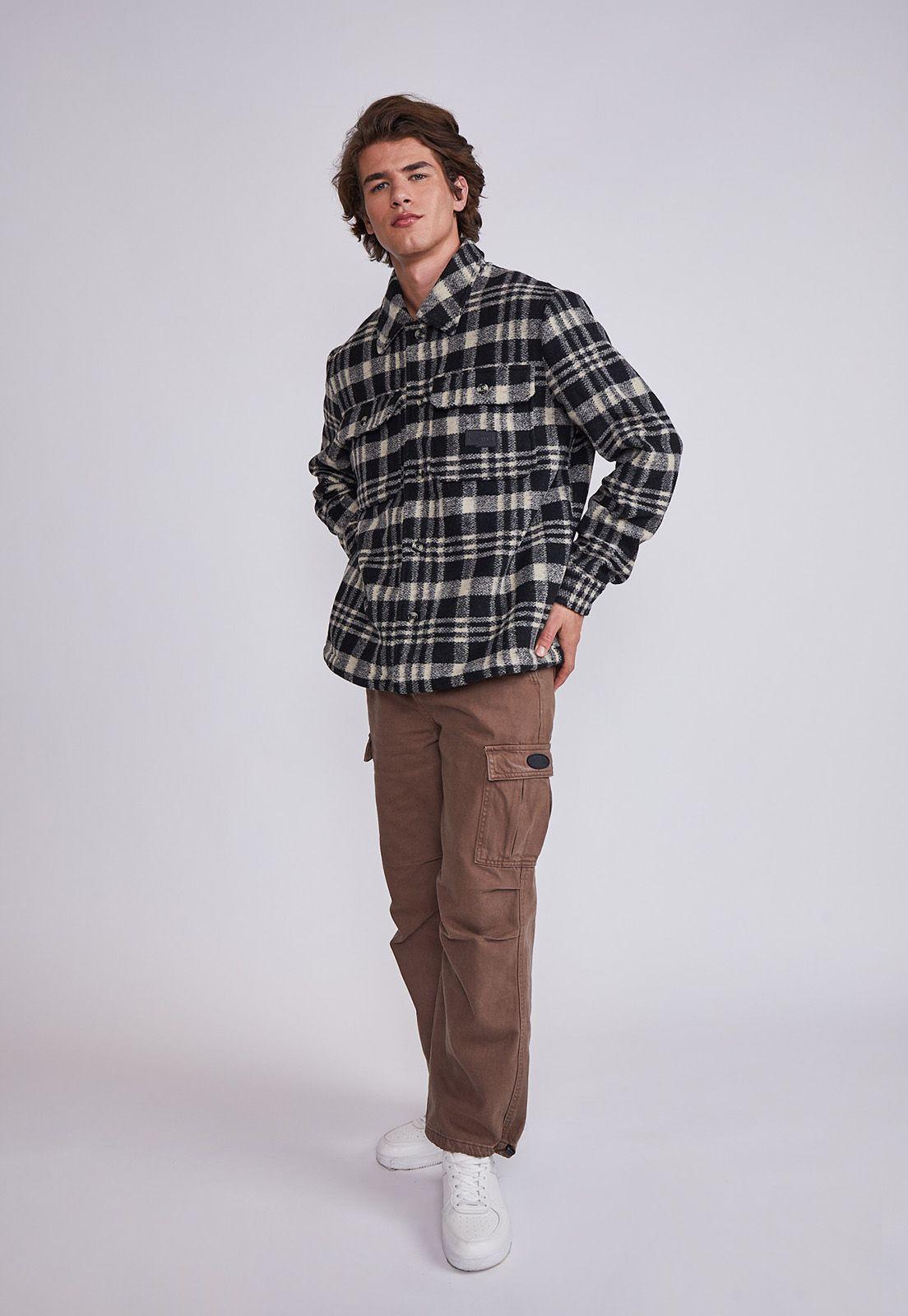 Chaqueta Hombre Negro Con Interior Corderito Sioux-3