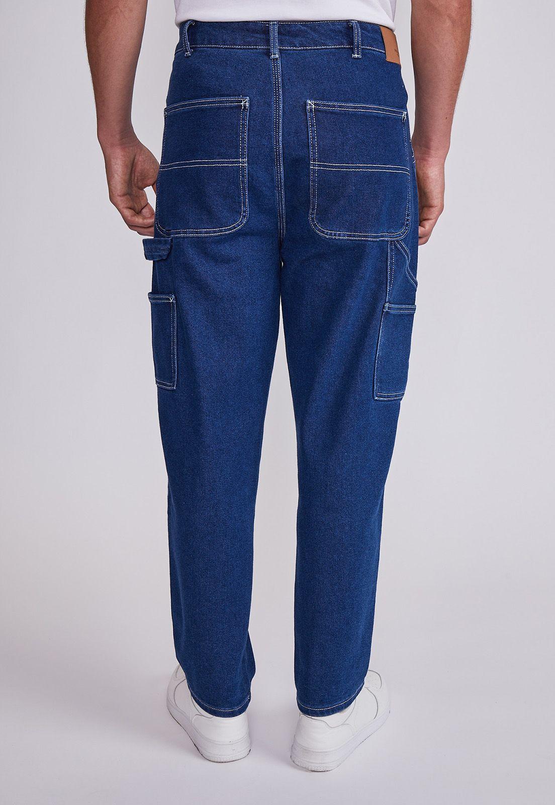 Jeans Hombre Azul Recto Tipo Carpintero Sioux-2