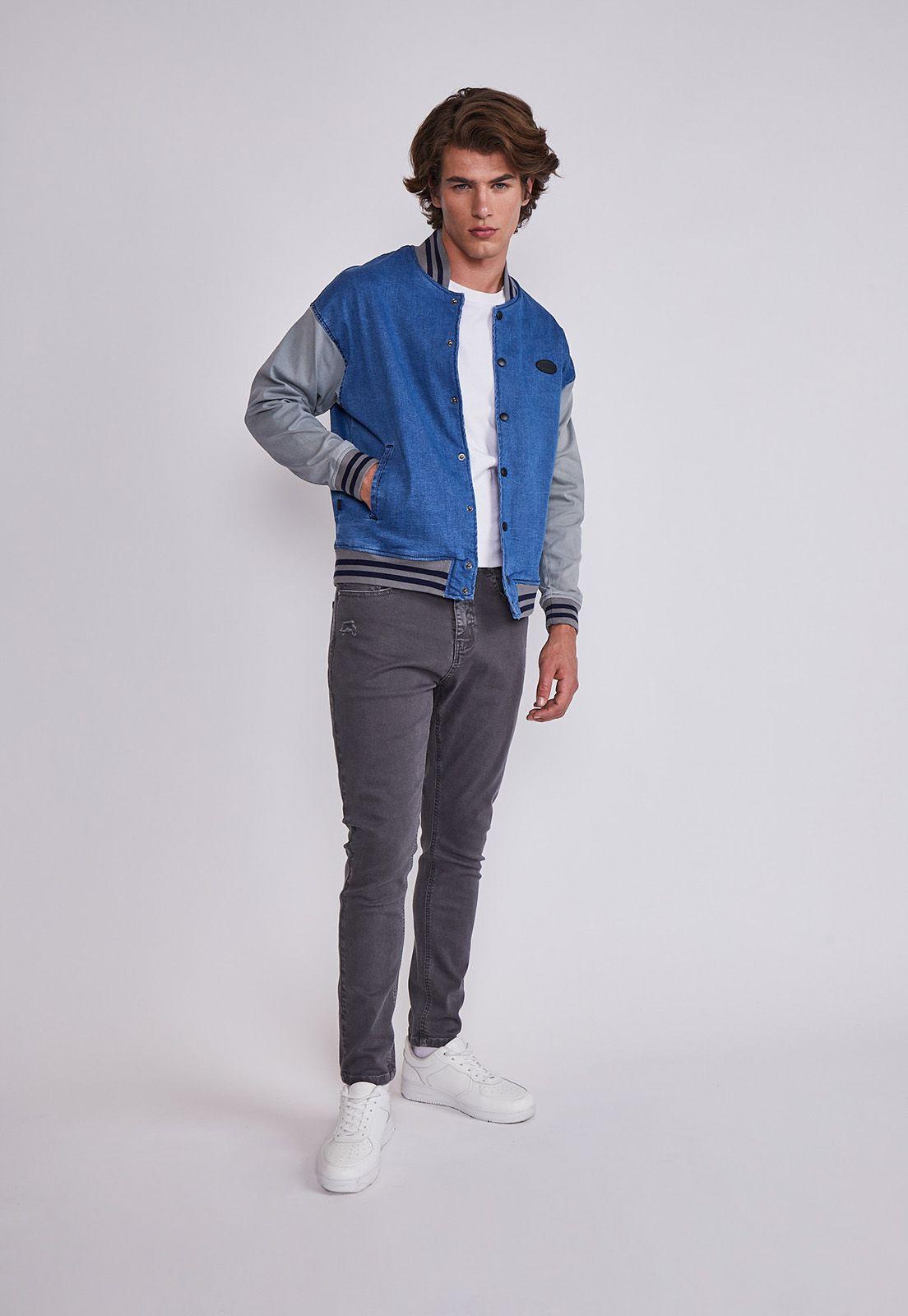 Chaqueta Hombre Azul Liviana Denim Sioux-3