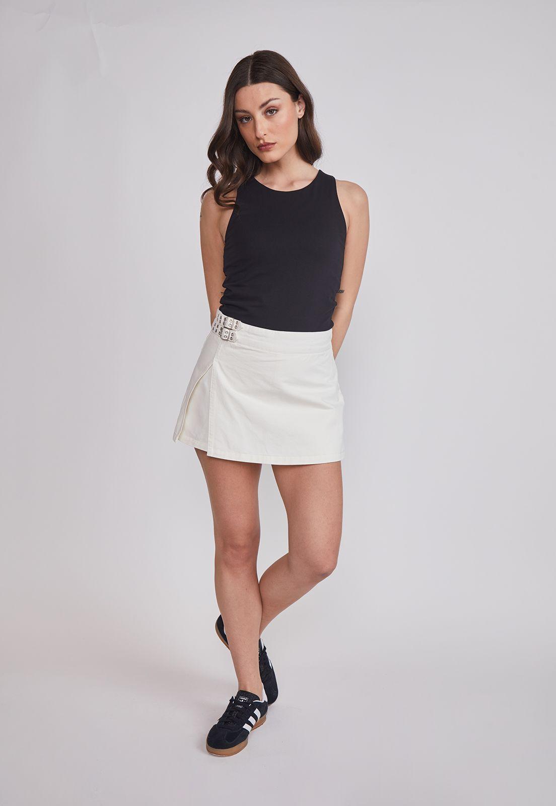 Falda Mujer Pantalón Blanco Sioux-4