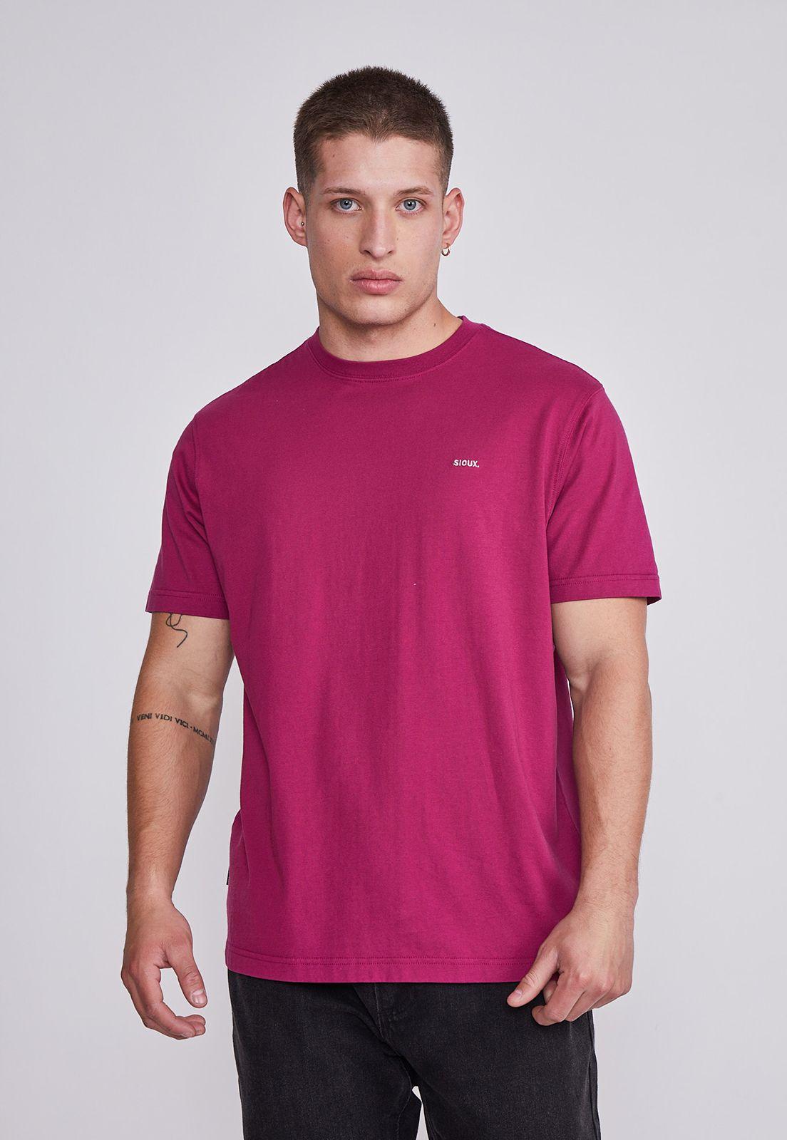 Polera Hombre Burdeo Basica Sioux-0
