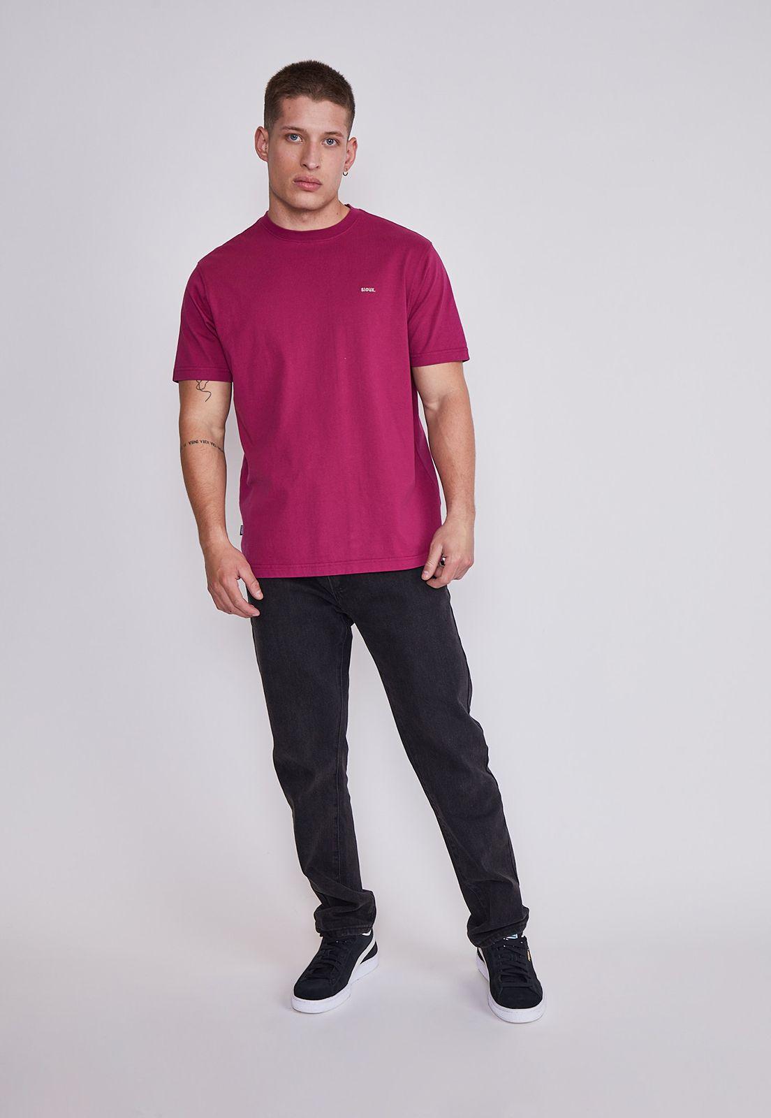 Polera Hombre Burdeo Basica Sioux-3