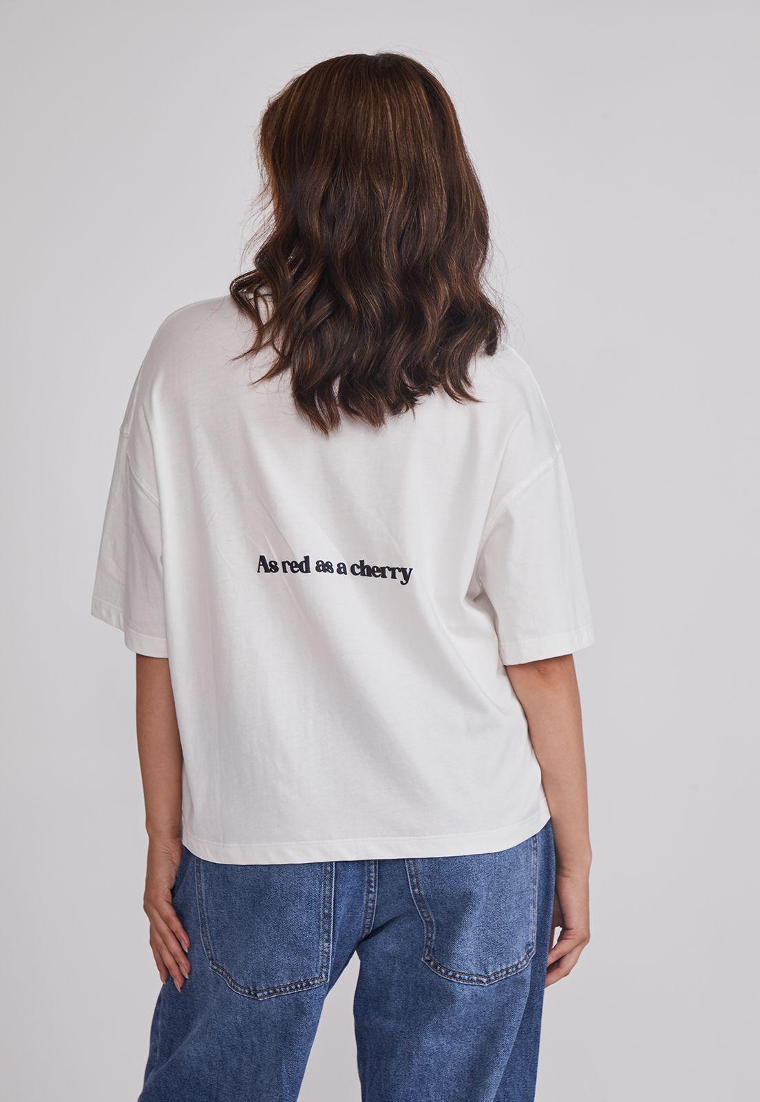 Polera Mujer Cherry Boxy Blanco Sioux-2