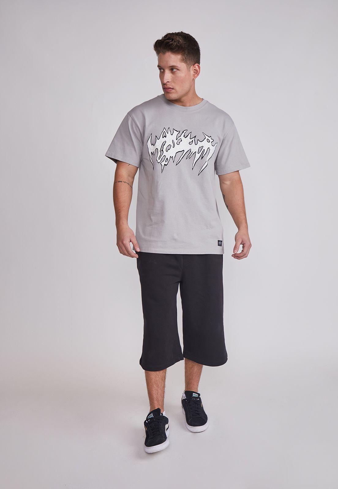 Bermuda Hombre Franela Skater Negro Sioux-4