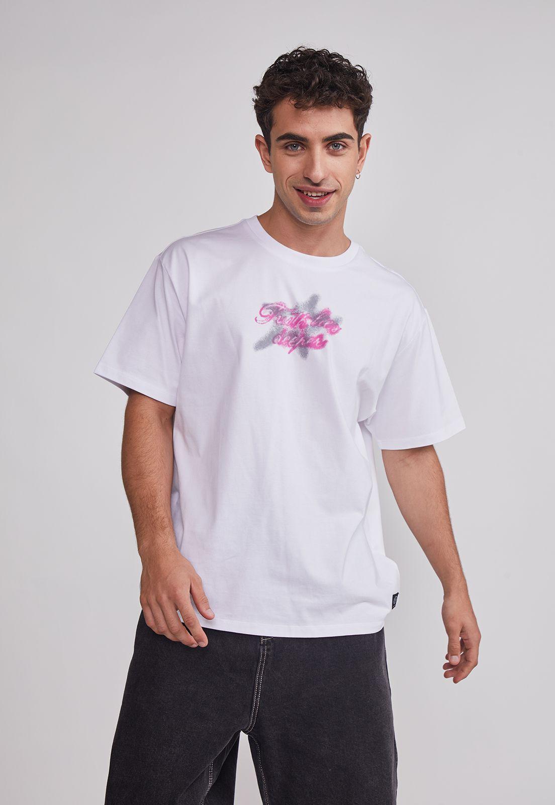 Polera Hombre Graffitti Blanco Sioux-0