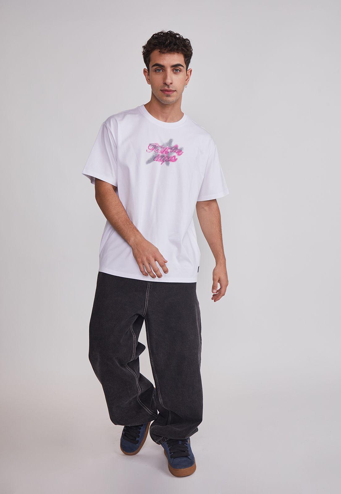 Polera Hombre Graffitti Blanco Sioux-1