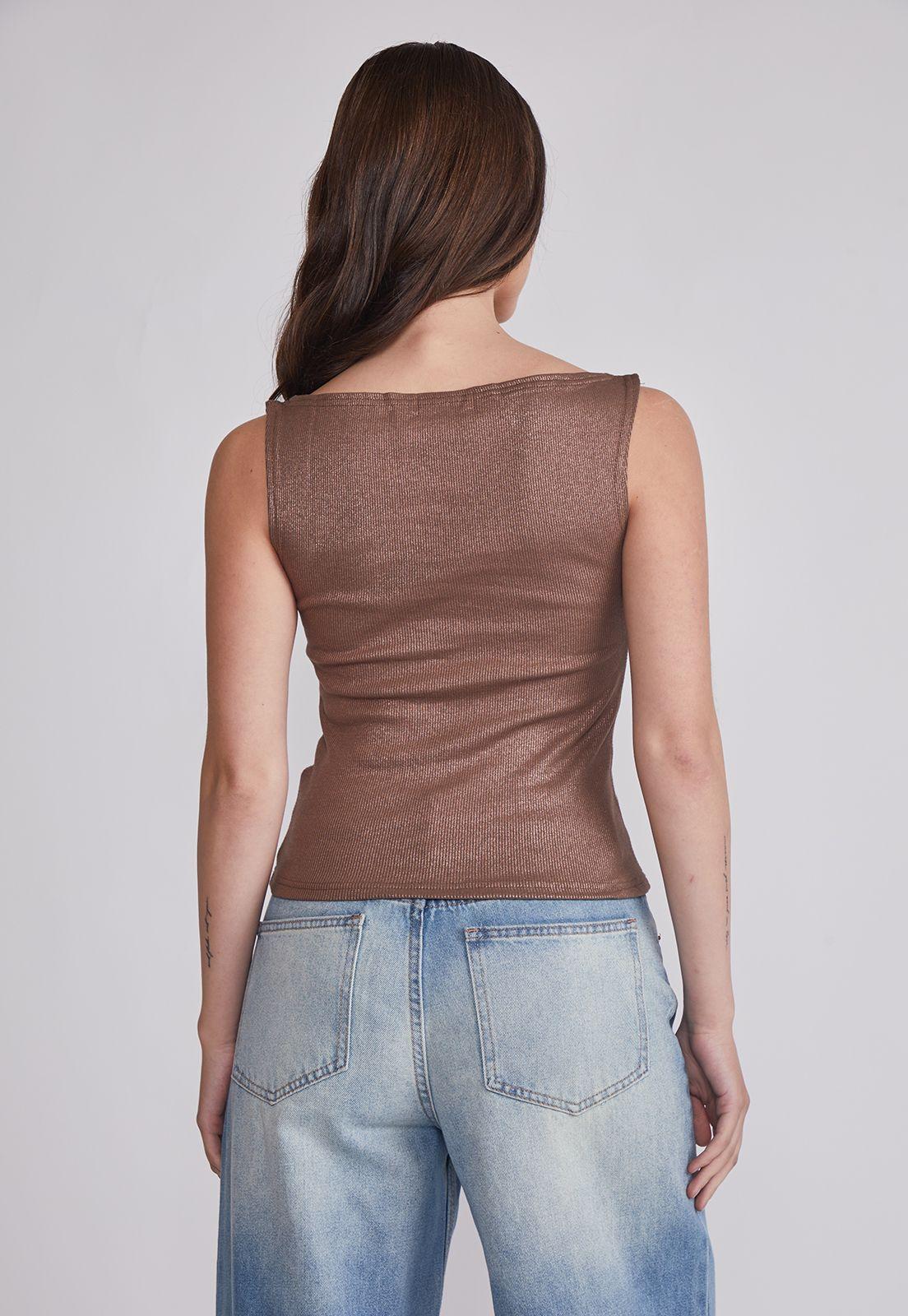Peto Mujer Cuello Bote Beige Sioux-2