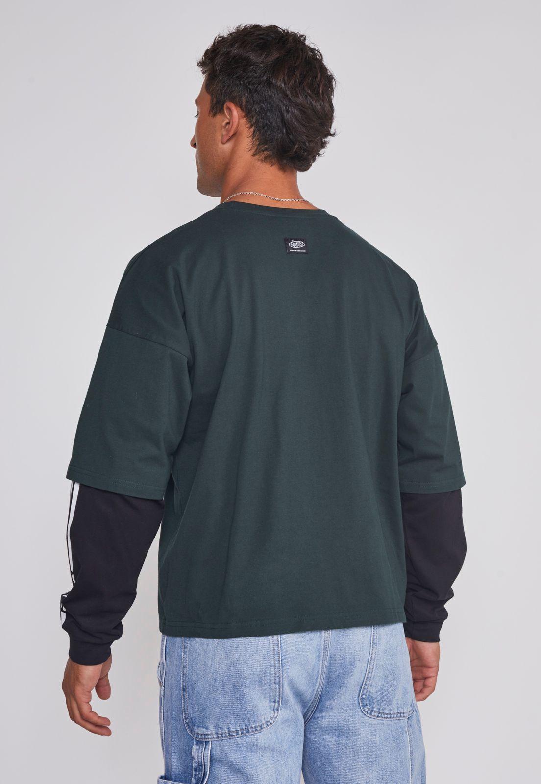 Polera Hombre Boxy Fit Verde Sioux-1