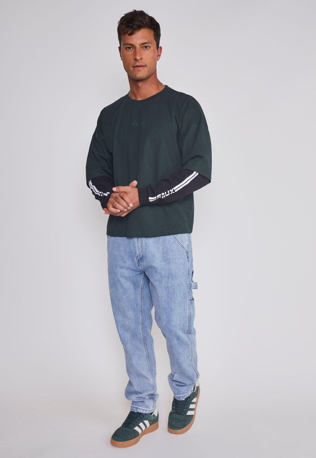 Polera Hombre Boxy Fit Verde Sioux-2