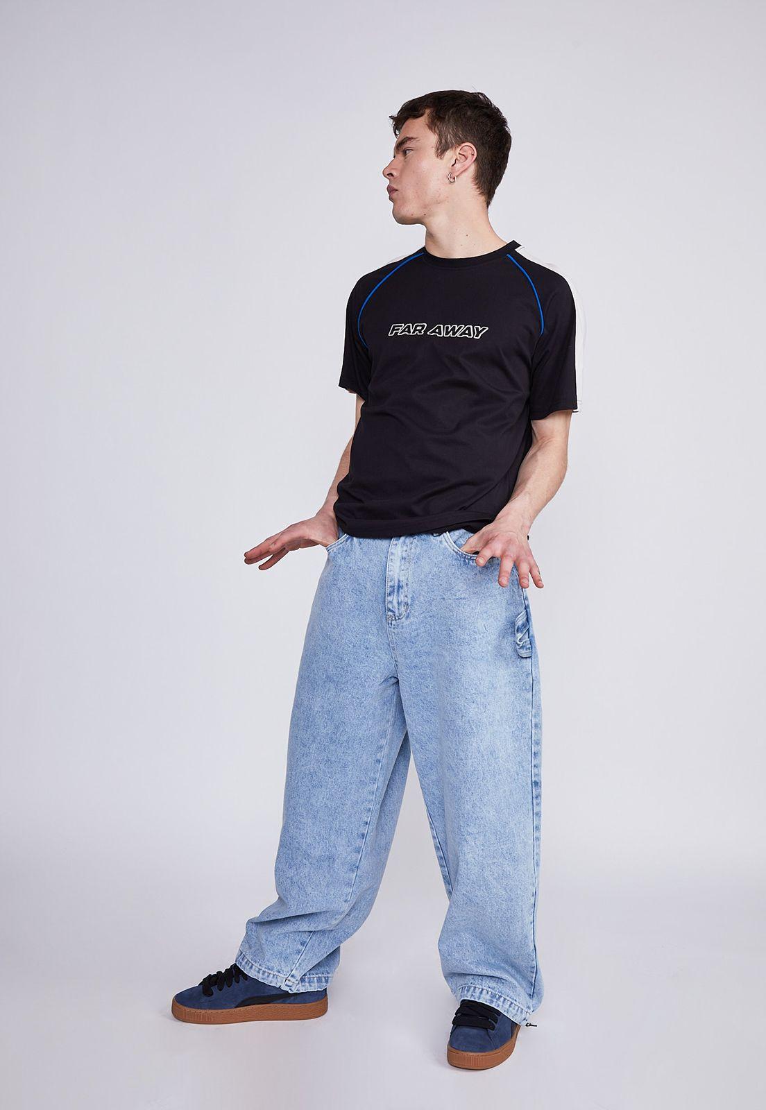 Jeans Hombre Azul Baggy Ajuste Basta Sioux-3