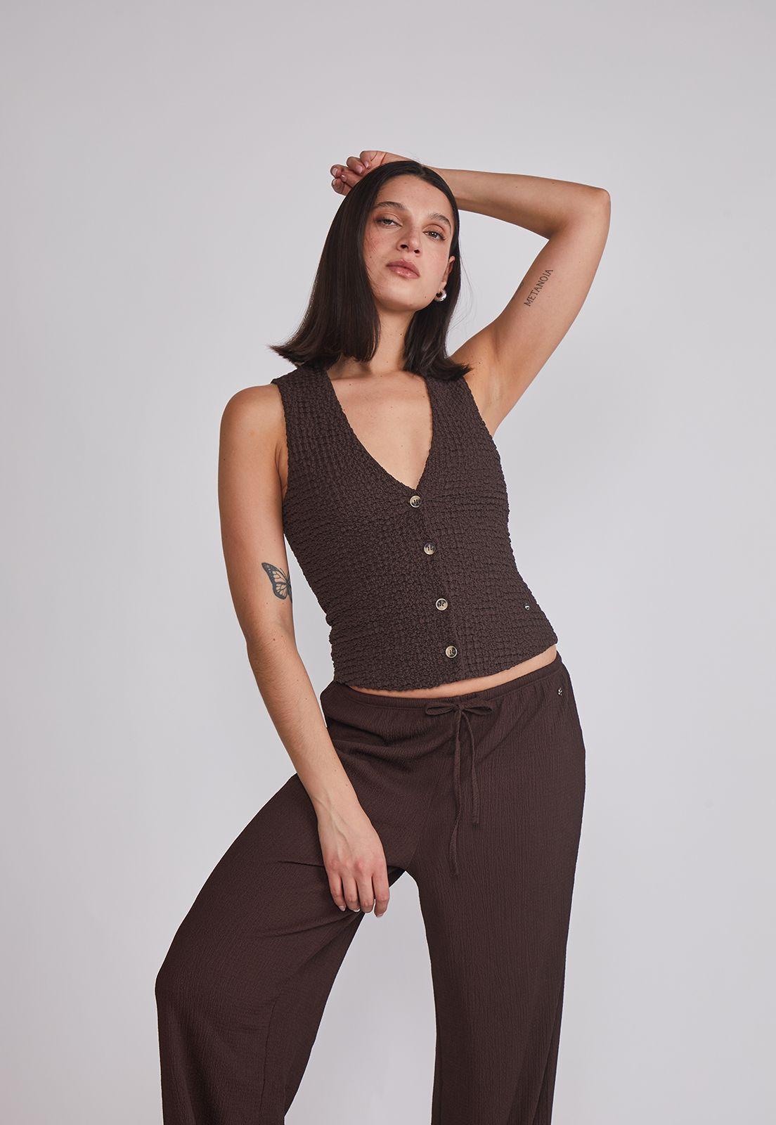 Peto Mujer Tipo Vestido Café Sioux-0