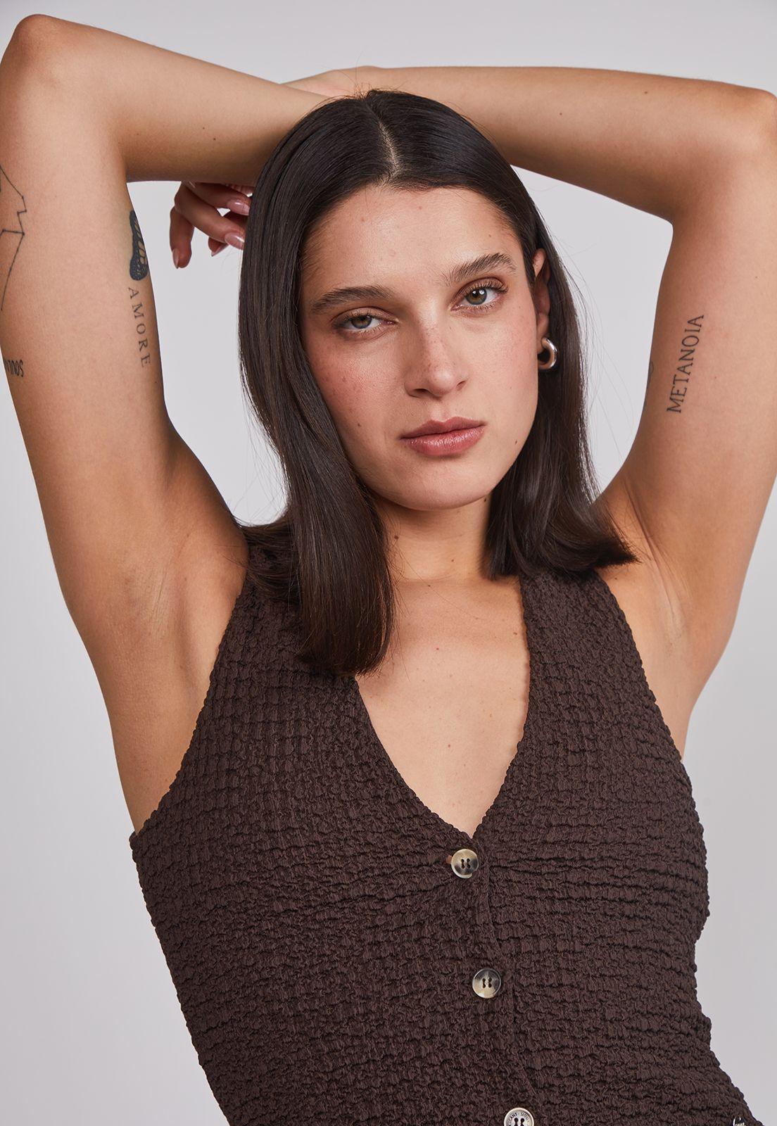 Peto Mujer Tipo Vestido Café Sioux-2