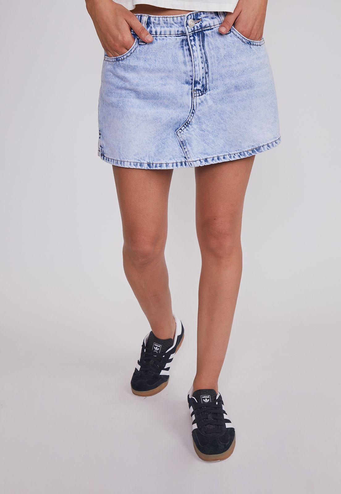 Falda Short Mujer Denim Celeste Sioux-0