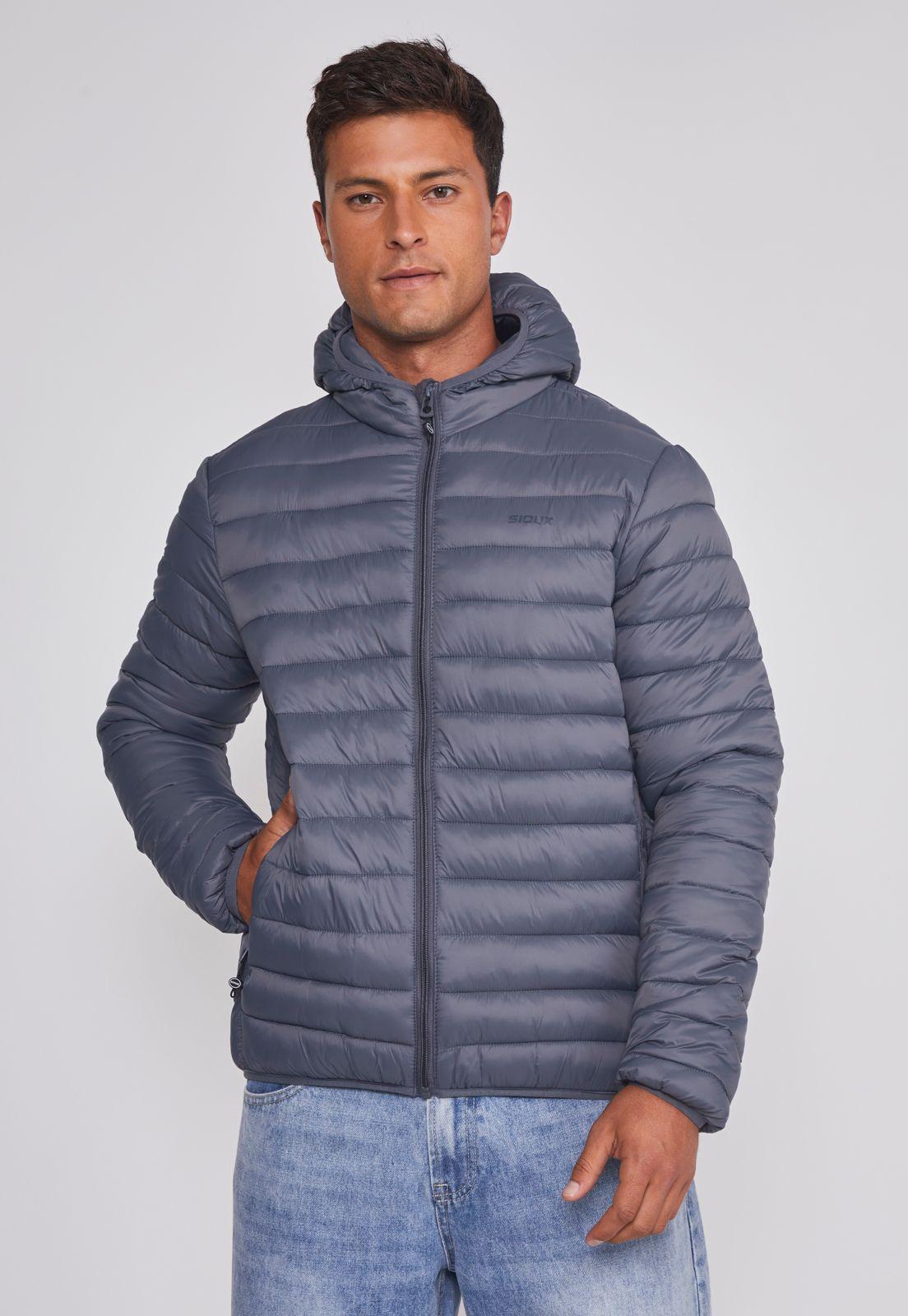 Parka Hombre Basica Con Gorro Gris Sioux-0