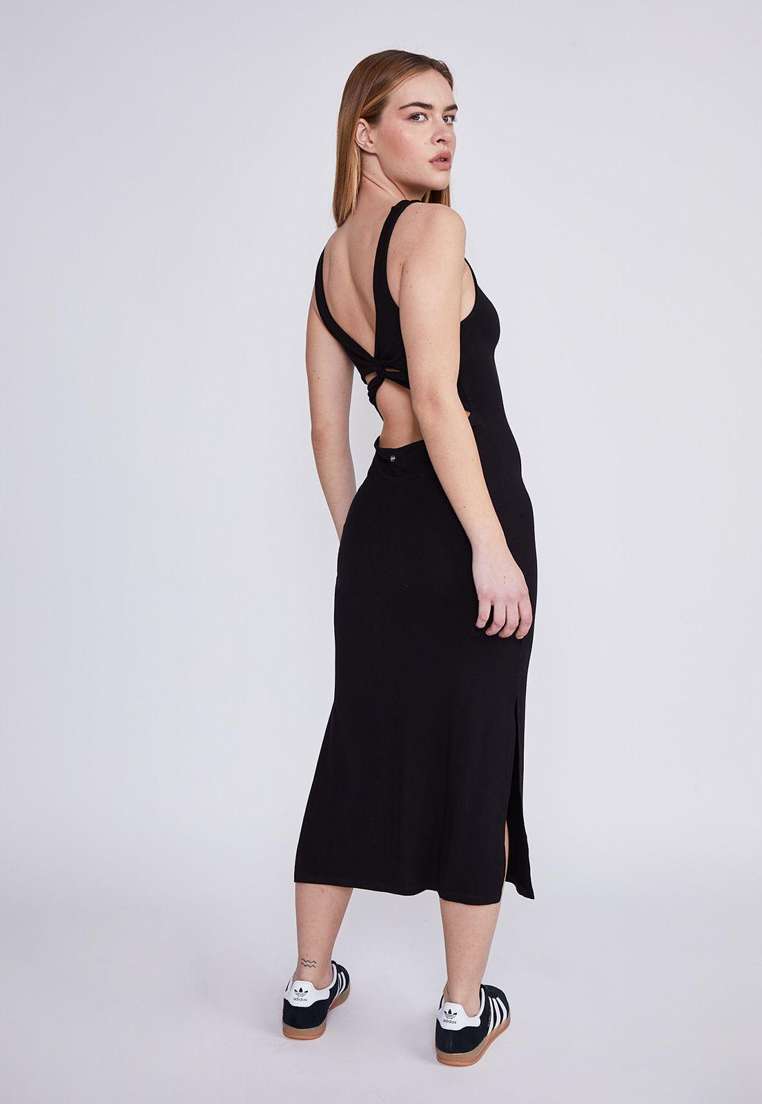 Vestido Mujer Negro Espalda Descubierta Sioux-3