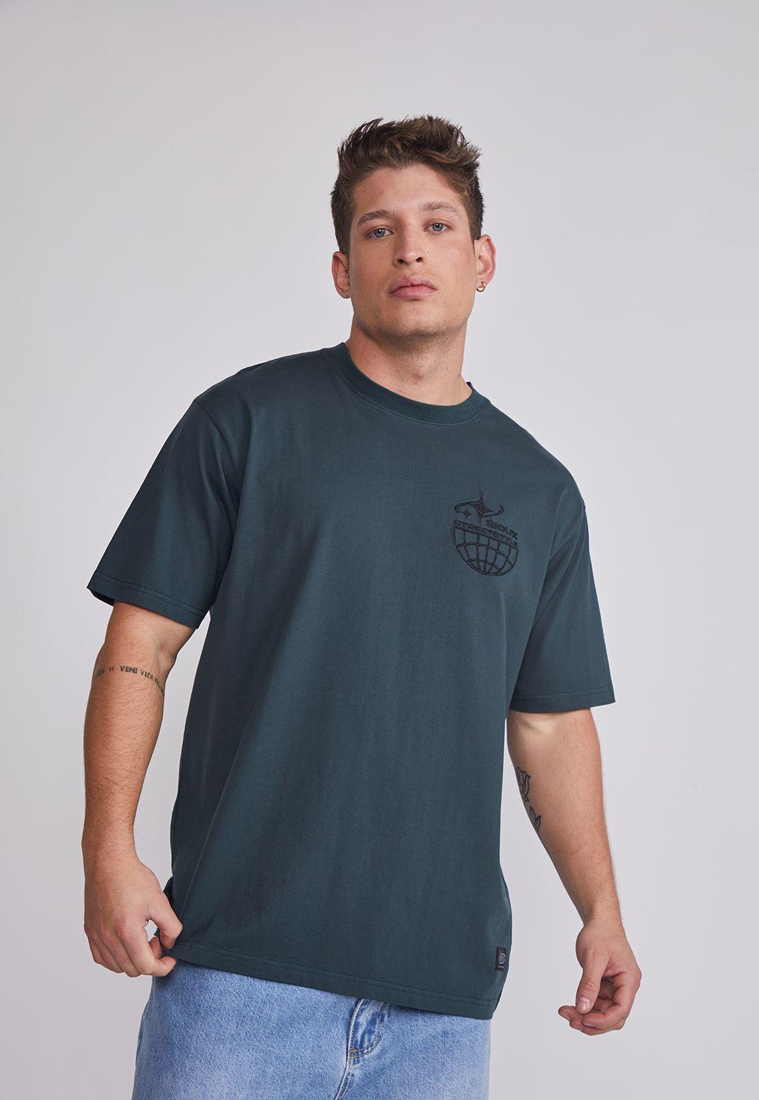 Polera Hombre Frases Verde Sioux-0
