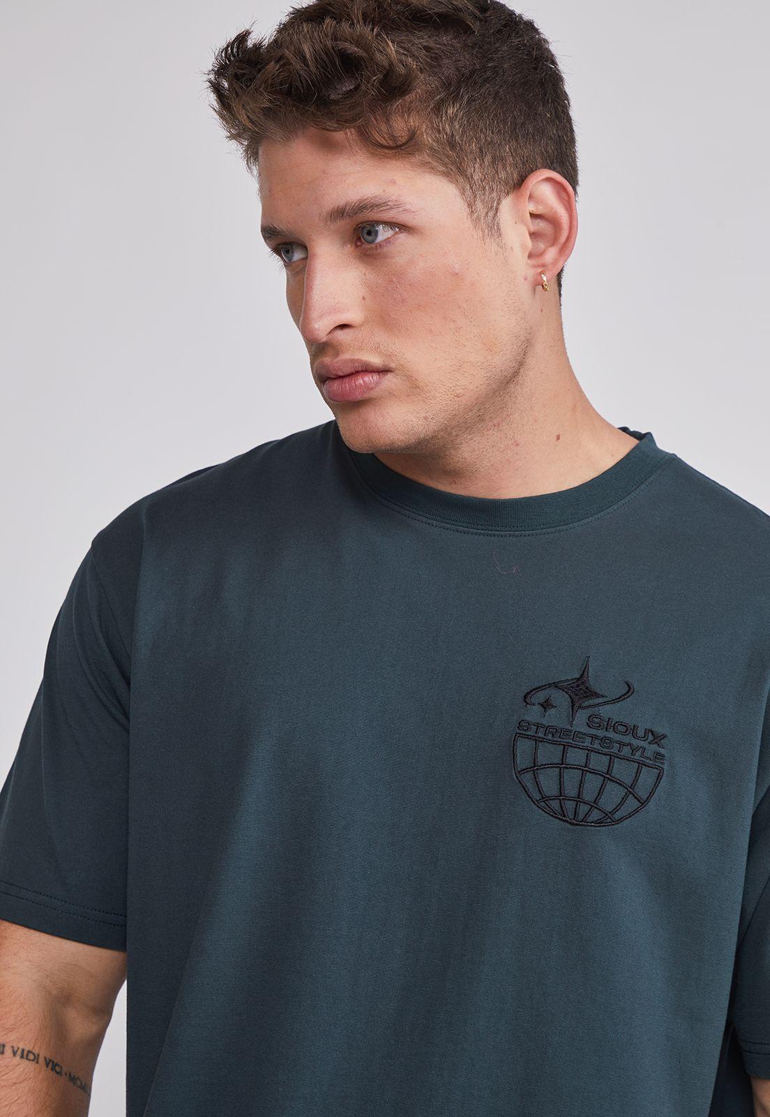 Polera Hombre Frases Verde Sioux-2