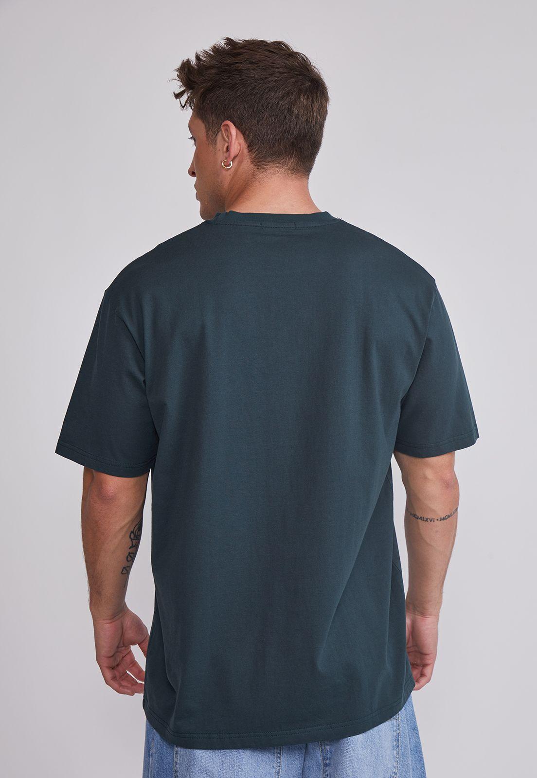 Polera Hombre Frases Verde Sioux-3