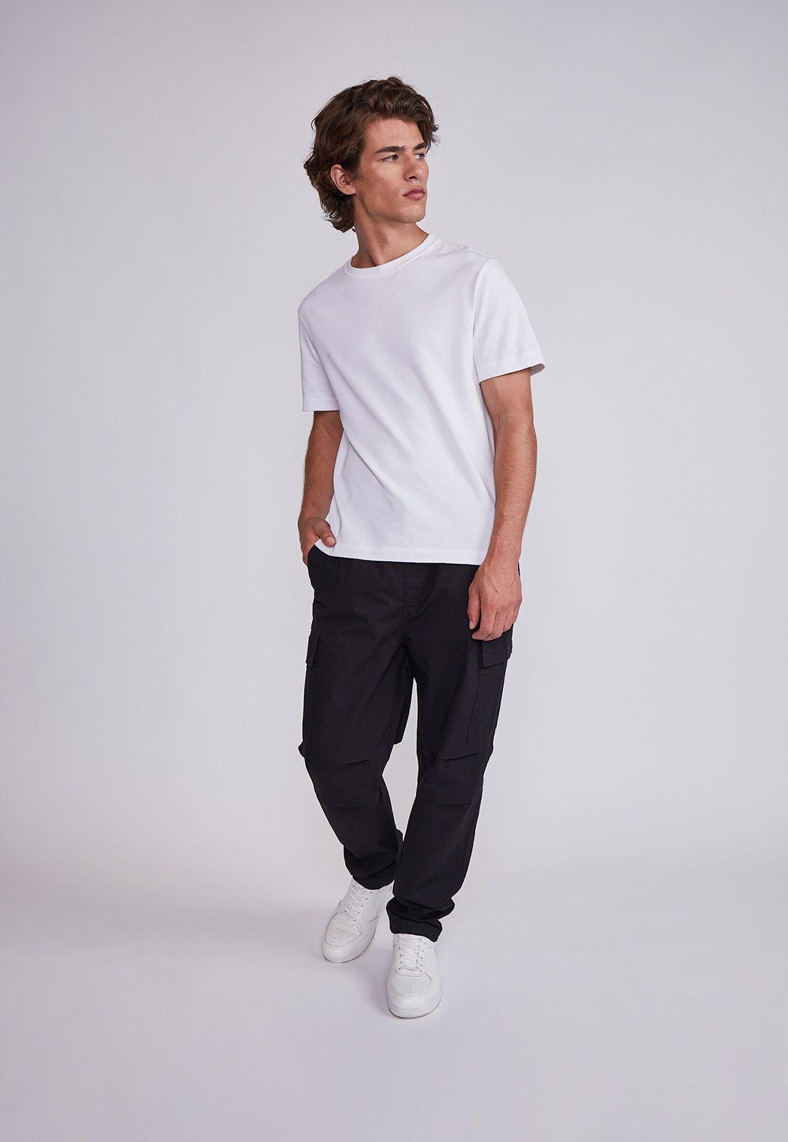 Pantalón Hombre Negro Tipo Parachute Gabardina Sioux-3