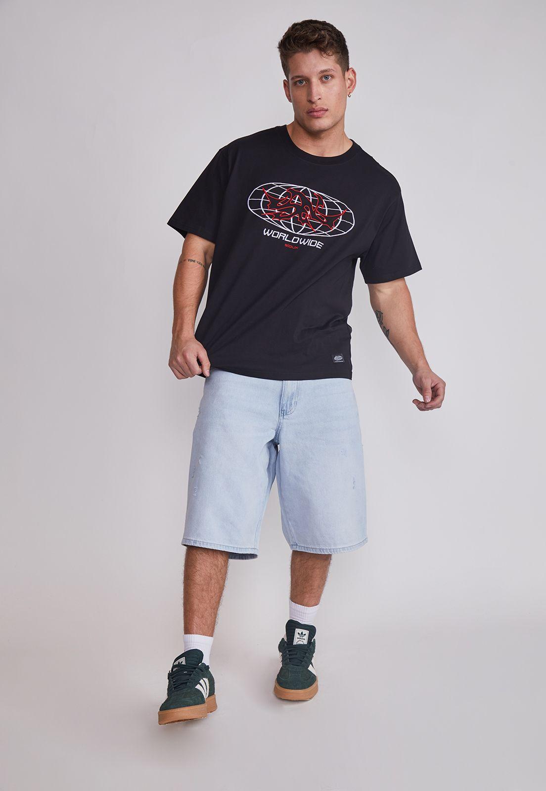 Bermuda Hombre Baggy Light Celeste Sioux-1