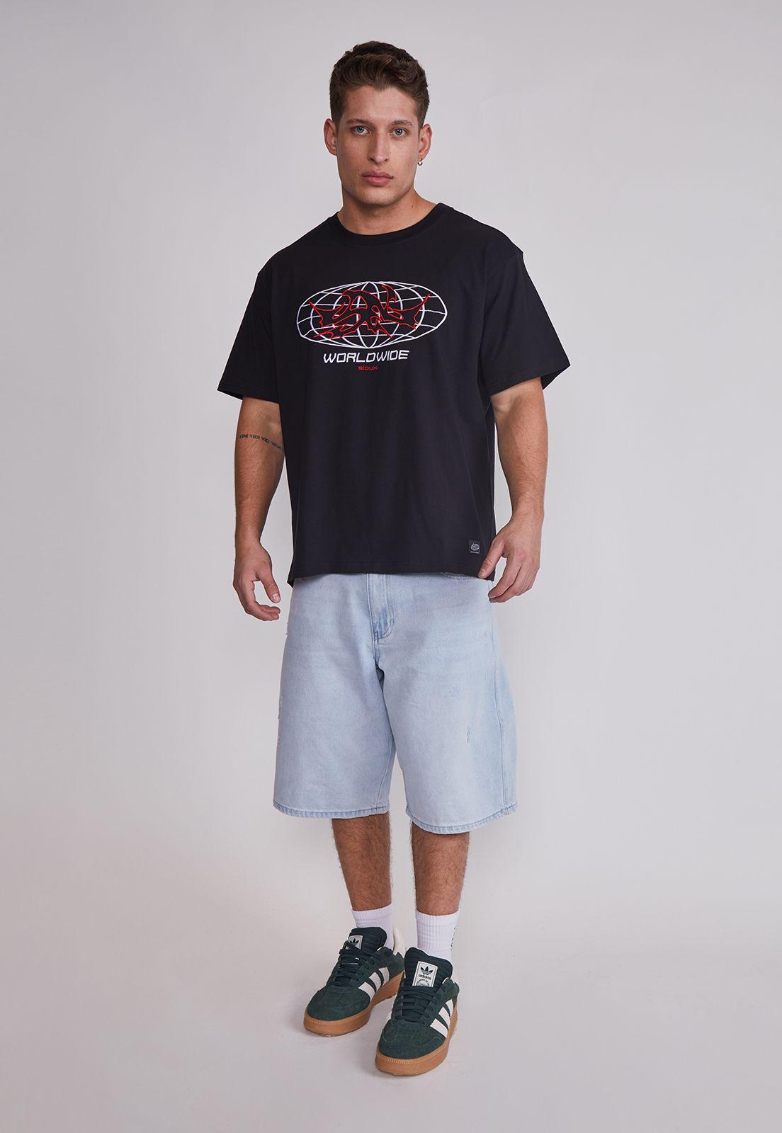 Bermuda Hombre Baggy Light Celeste Sioux-4