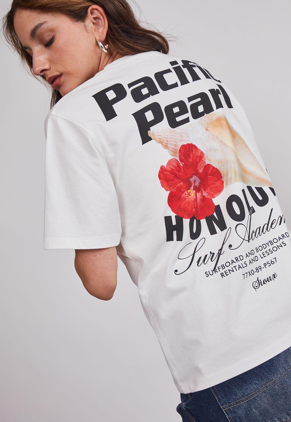 Polera Mujer Oversize Est Trend Blanco Sioux-4