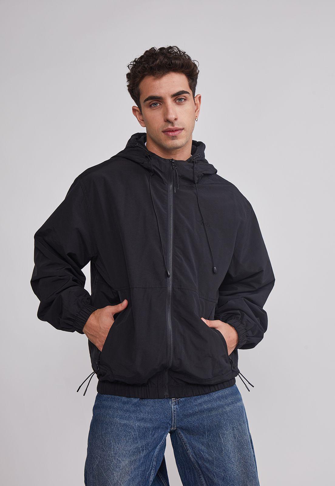 Cortaviento Hombre Basic Bordado Negro Sioux-0