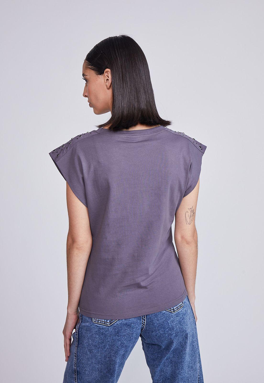Polera Mujer Brillos Hombros Gris Sioux-2