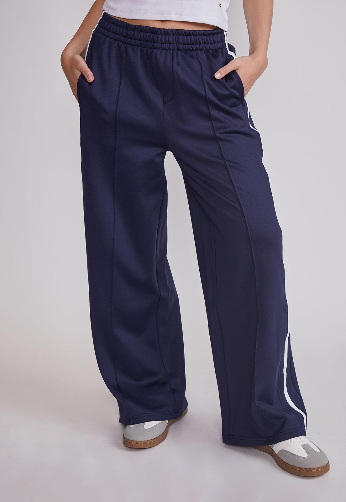 Pantalón Mujer Bandas Laterales Azul Sioux-0