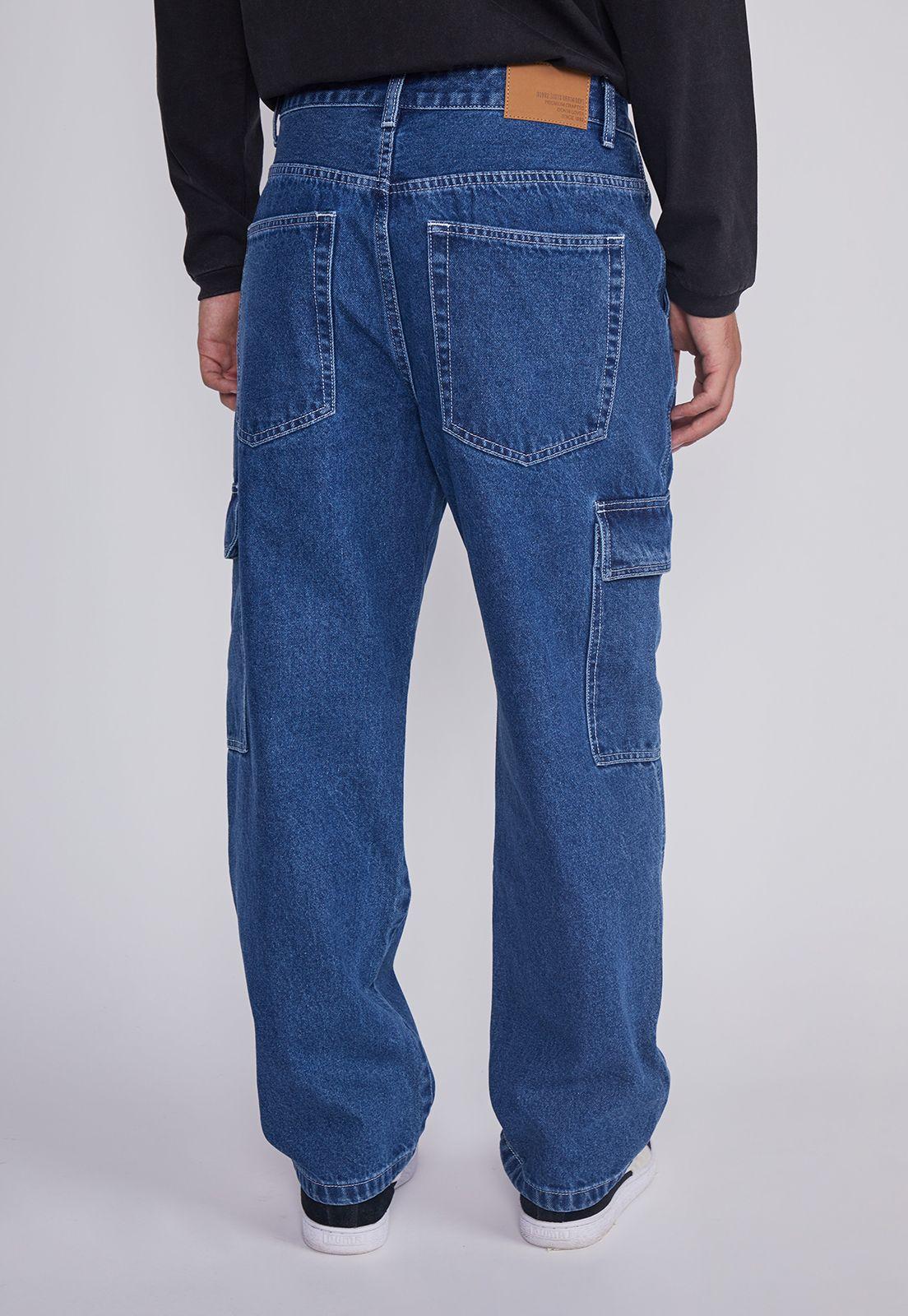 Jeans Hombre Cargo Style Azul Sioux-3
