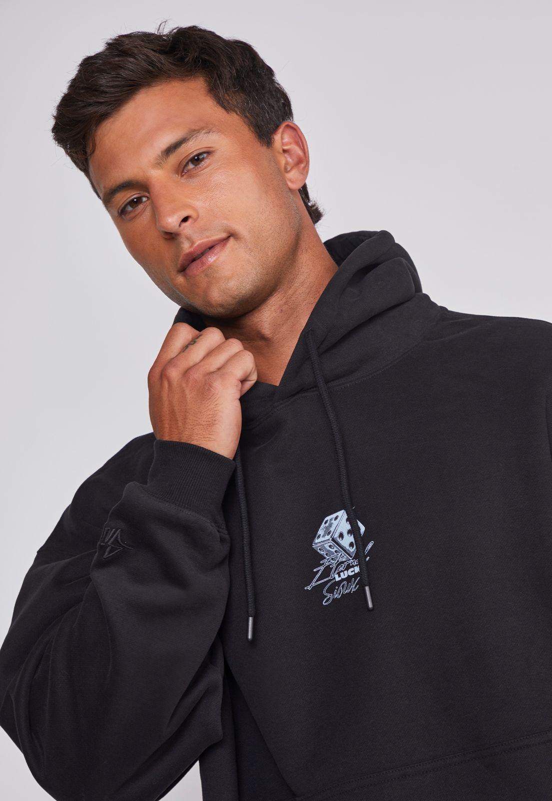 Polerón Hombre Dados Negro Sioux-3