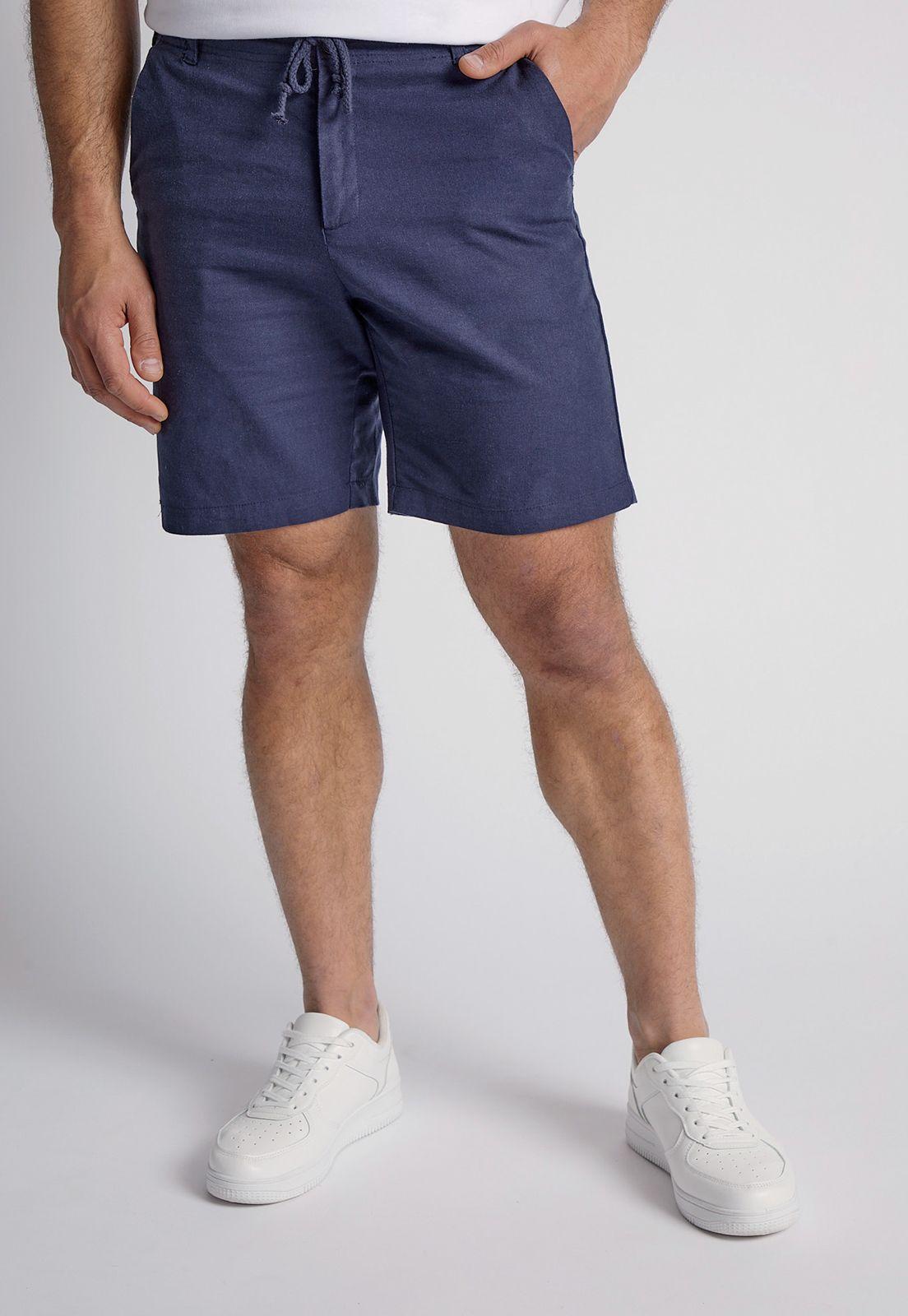 Bermuda Hombre Lino Con Lazo Azul Sioux-0