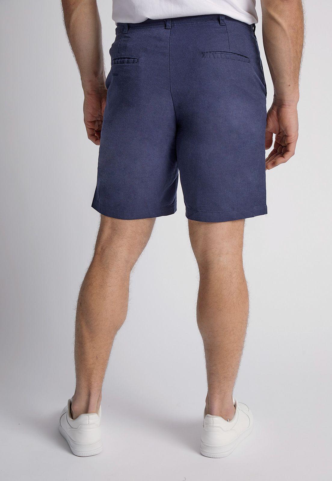 Bermuda Hombre Lino Con Lazo Azul Sioux-2