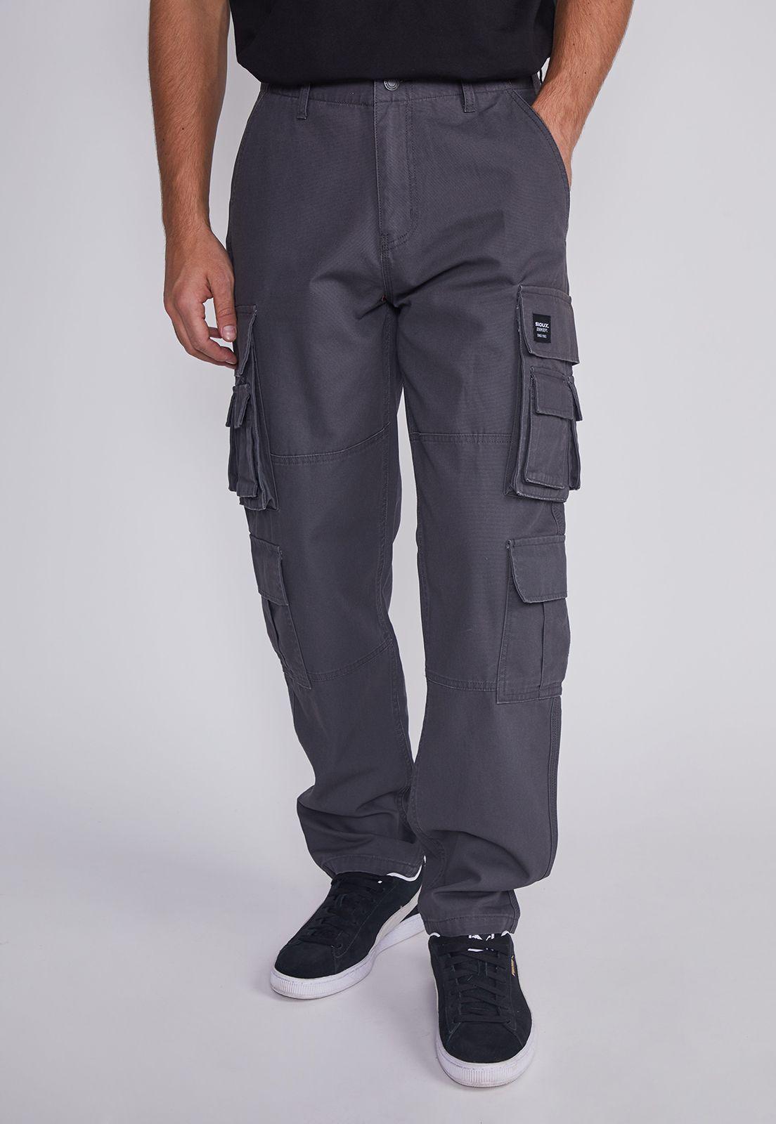 Pantalon Hombre Multicargo Azul Sioux-0