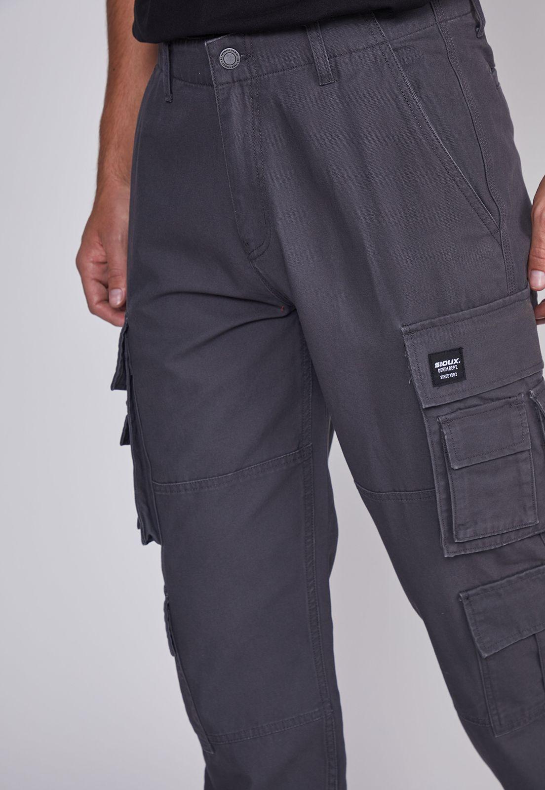 Pantalon Hombre Multicargo Azul Sioux-1