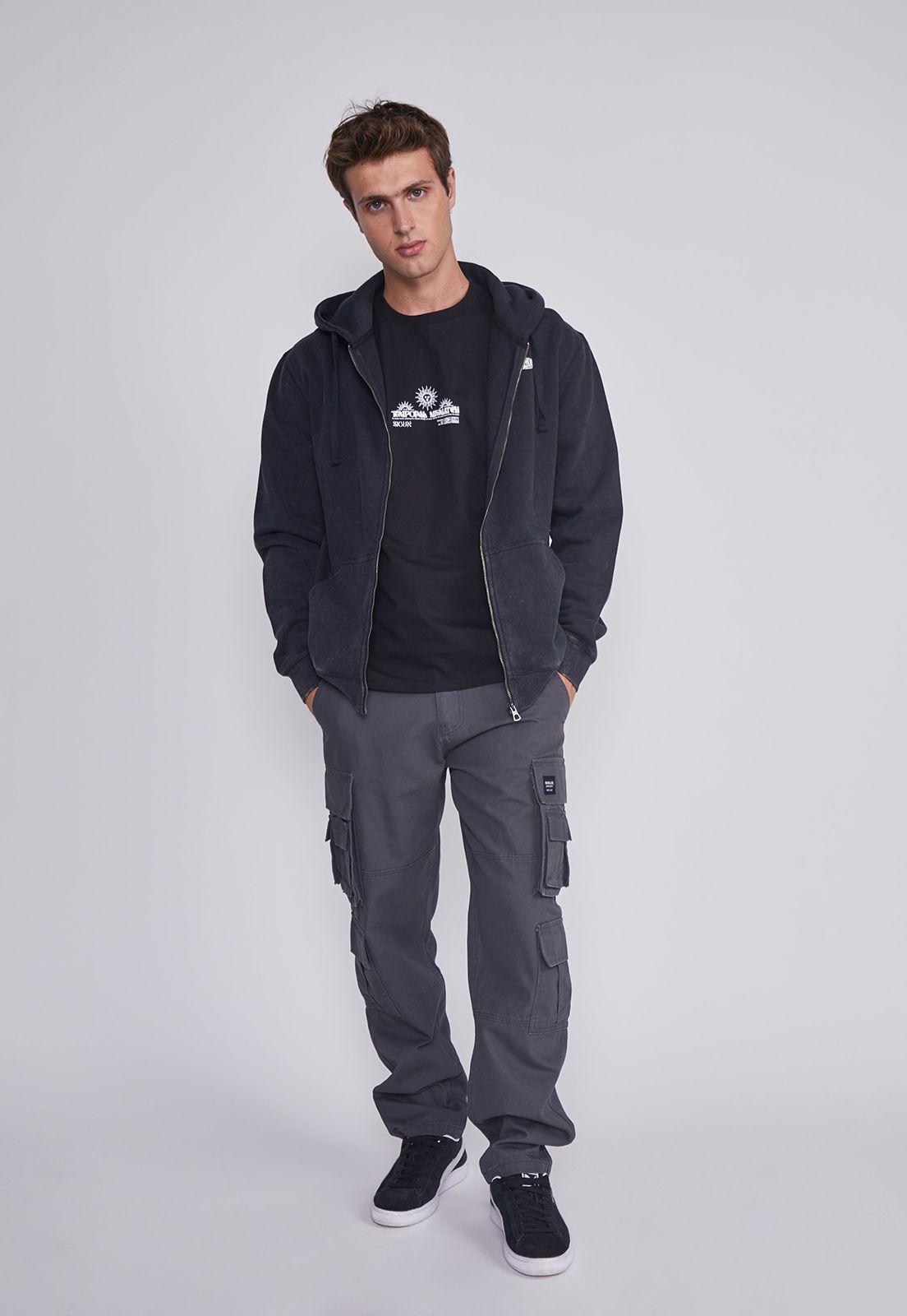 Pantalon Hombre Multicargo Azul Sioux-4
