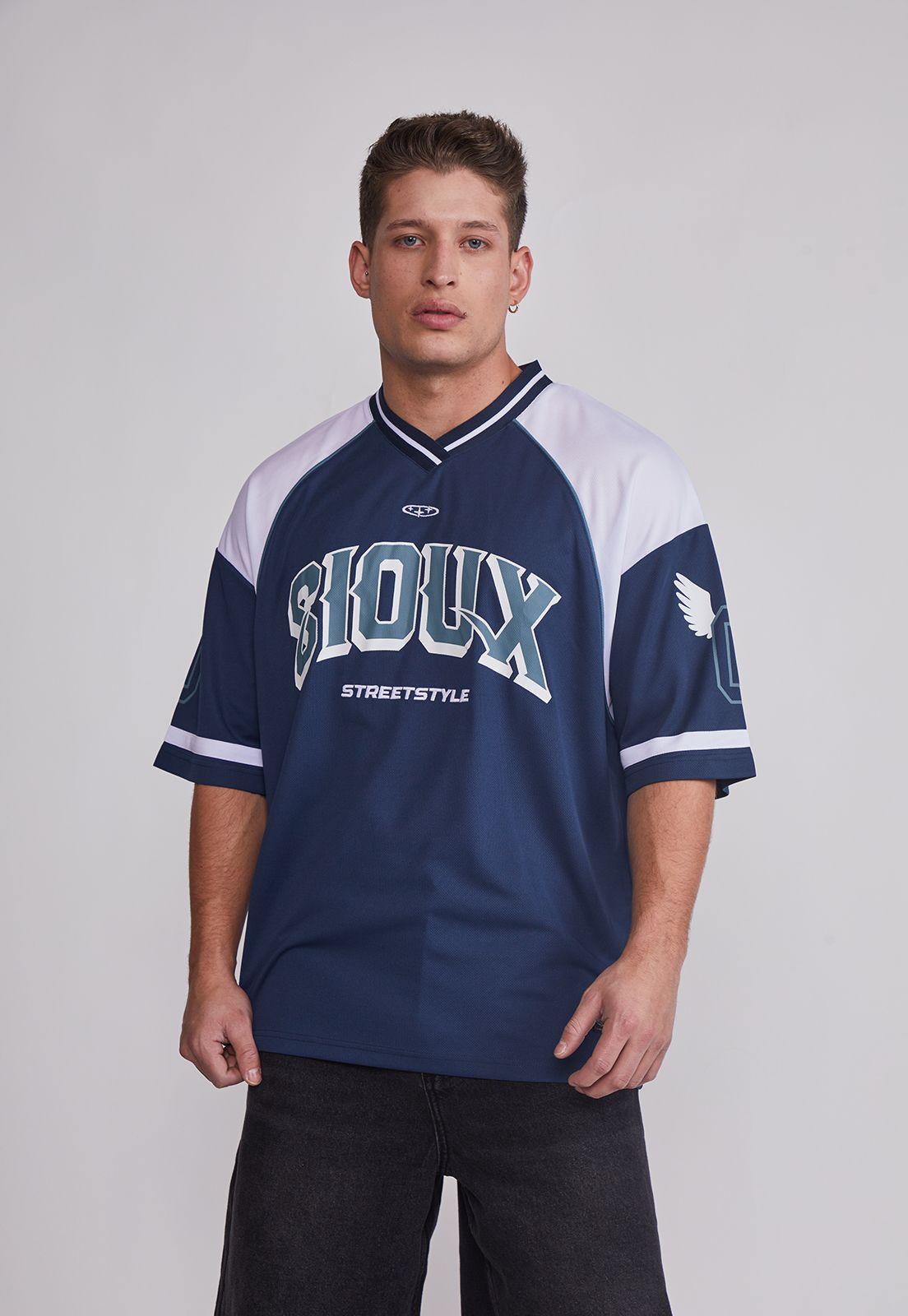 Polera Hombre Oversize Azul Sioux-0
