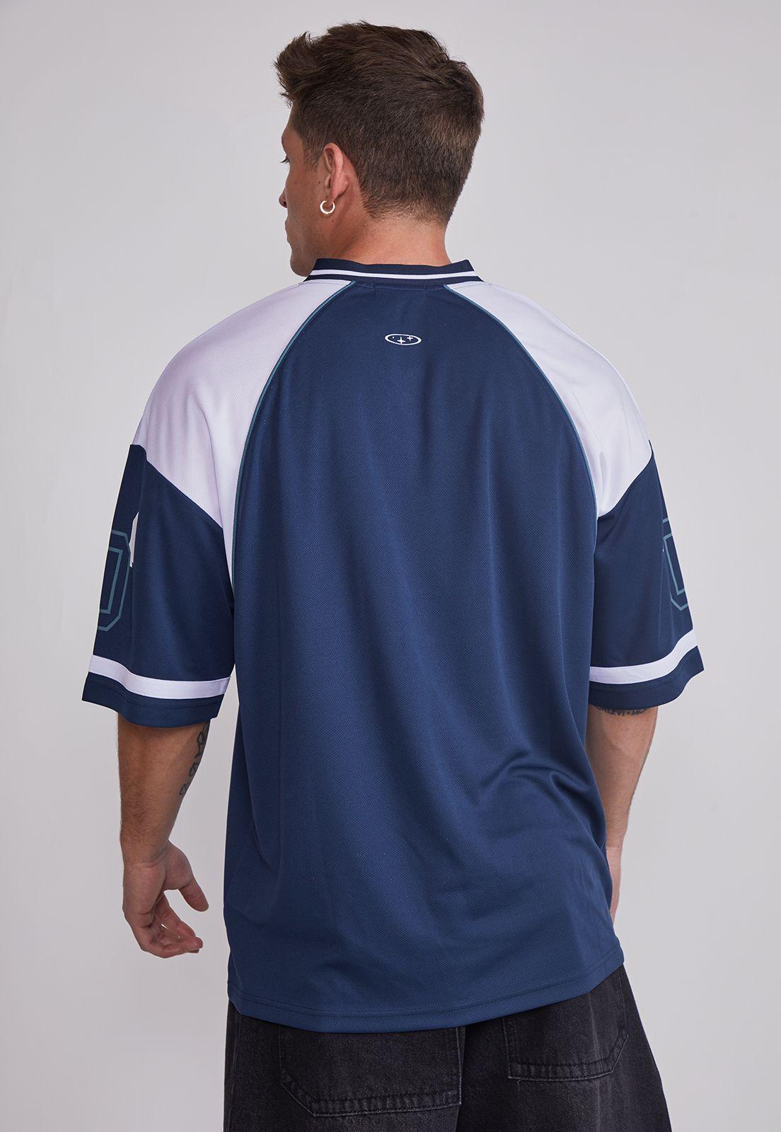 Polera Hombre Oversize Azul Sioux-3