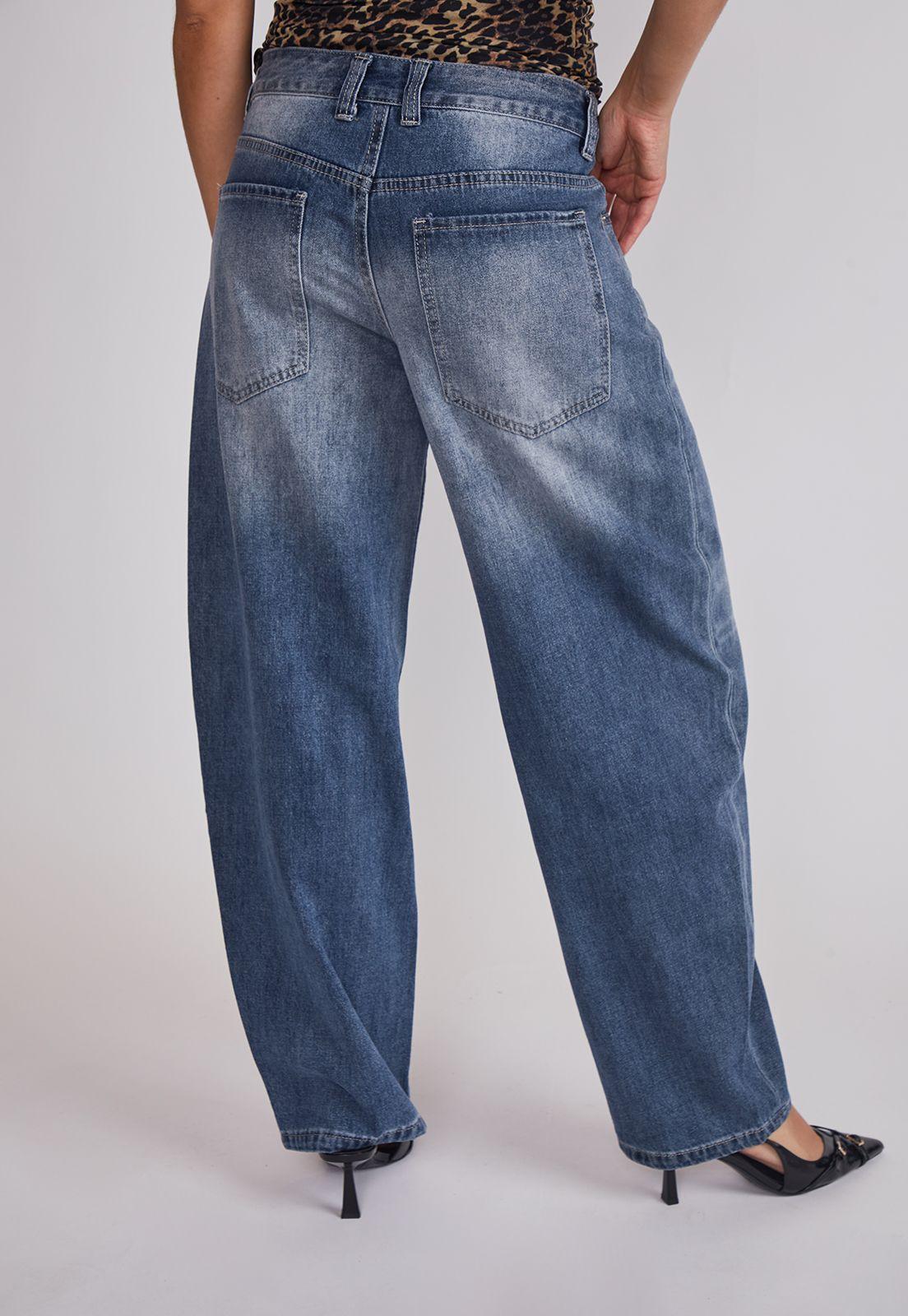 Jeans Mujer Baggy Proceso Azul Sioux-3