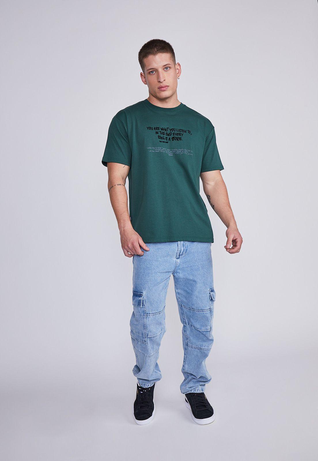 Polera Hombre Verde Canciones Sioux-4