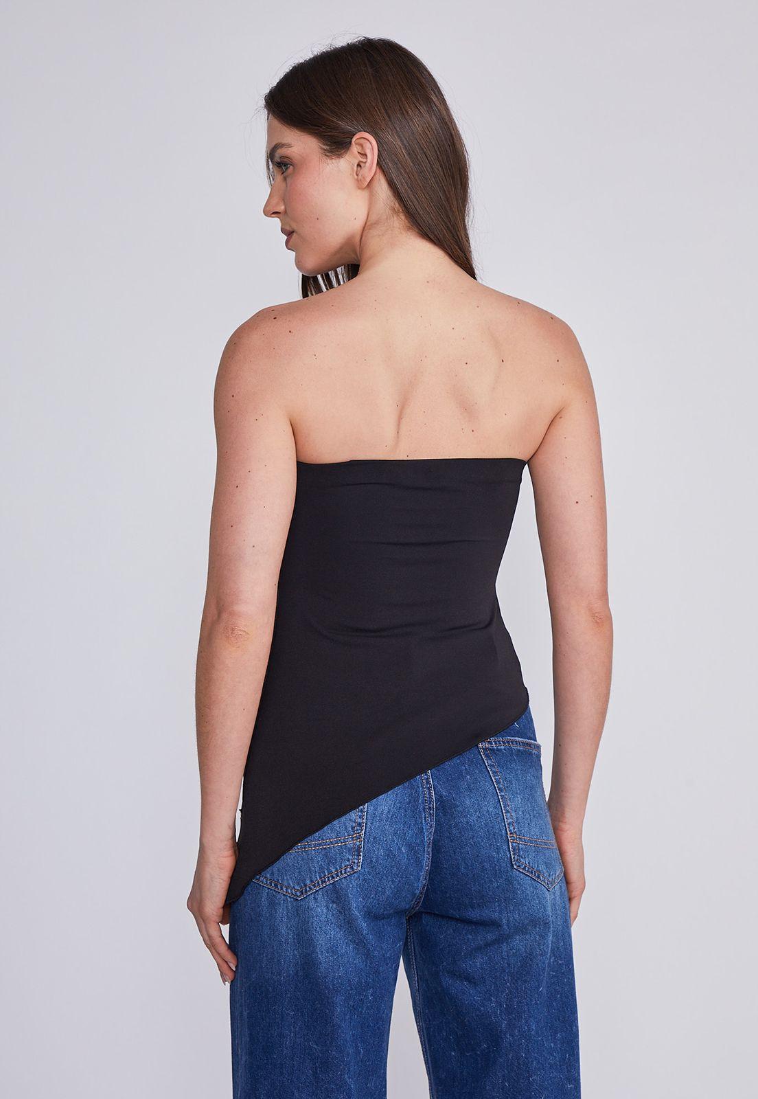 Peto Mujer Negro Strapless En Punta Sioux-3