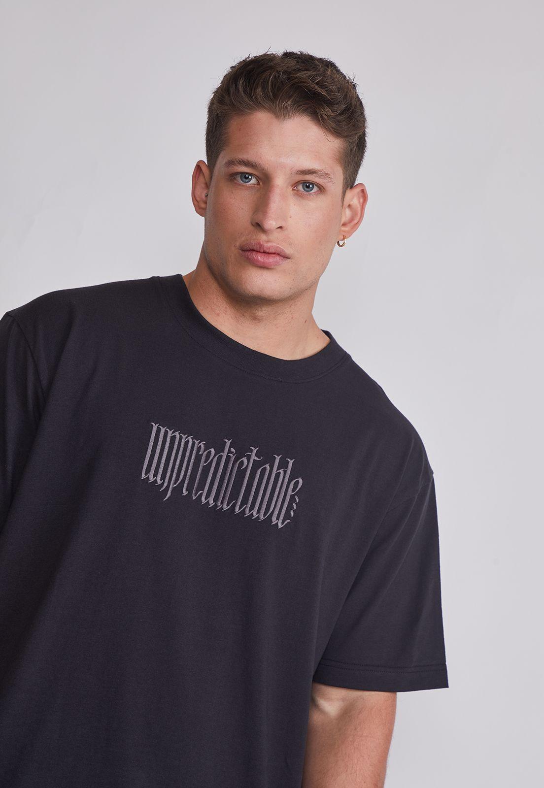 Polera Hombre Lavada básica Negro Sioux-1