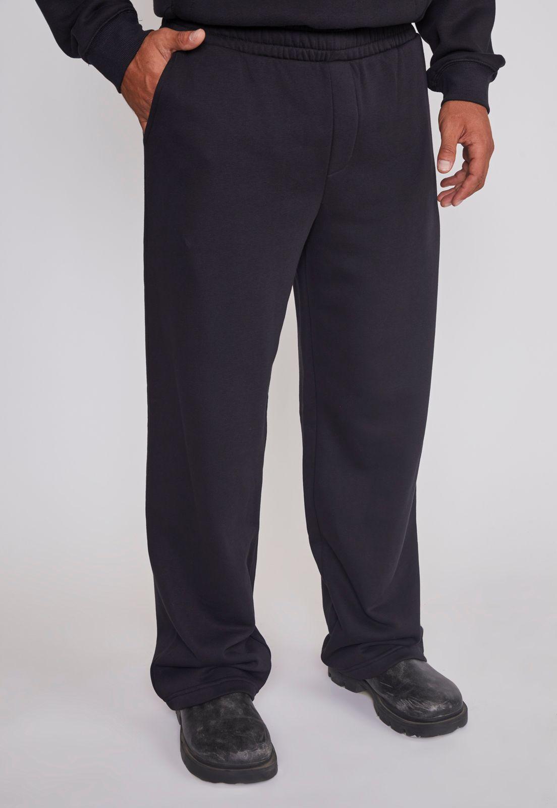 Pantalón Buzo Hombre Wide Leg Negro Sioux-0