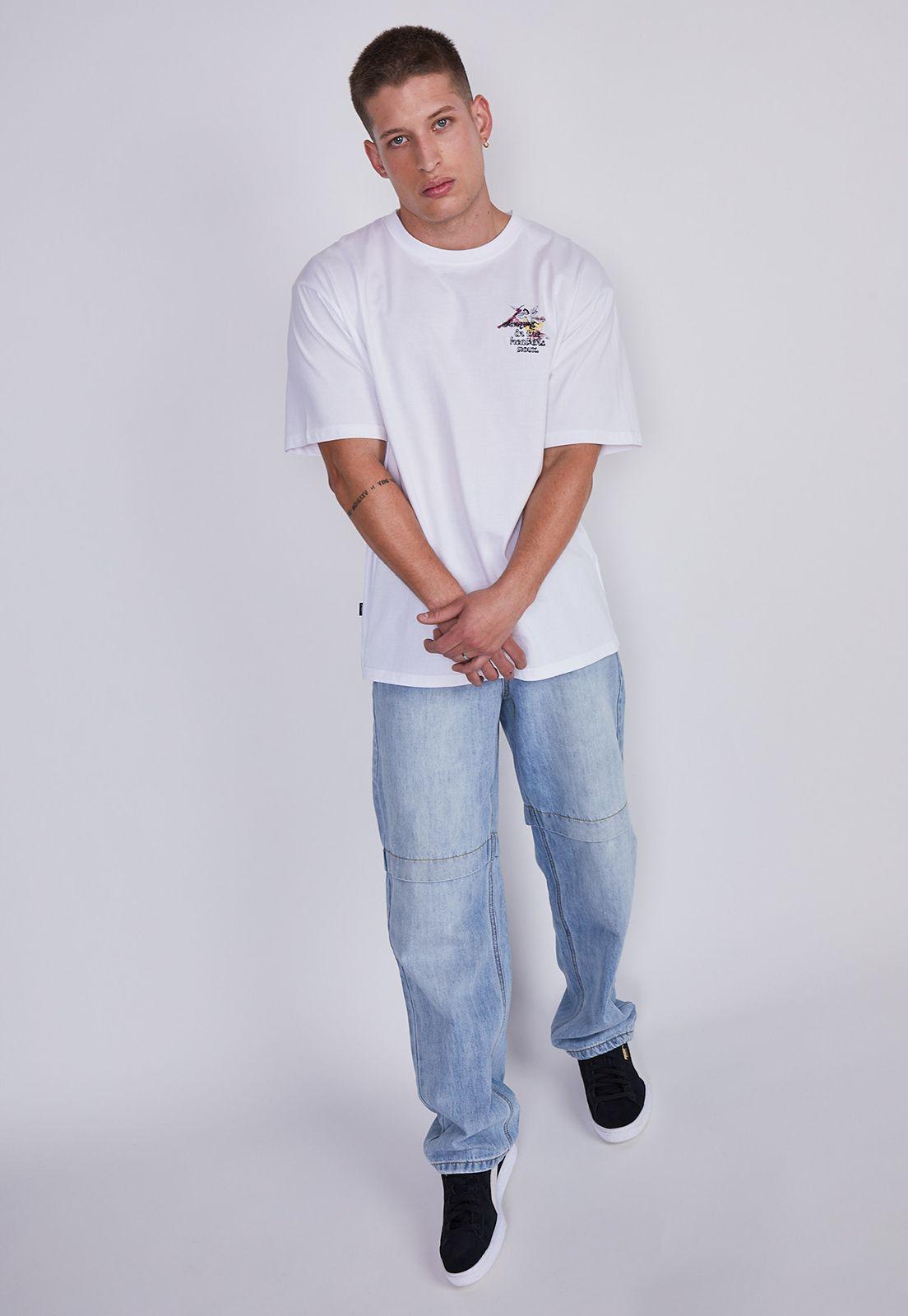 Jeans Hombre Celeste Regular Fit Corte Rodilla Sioux-2
