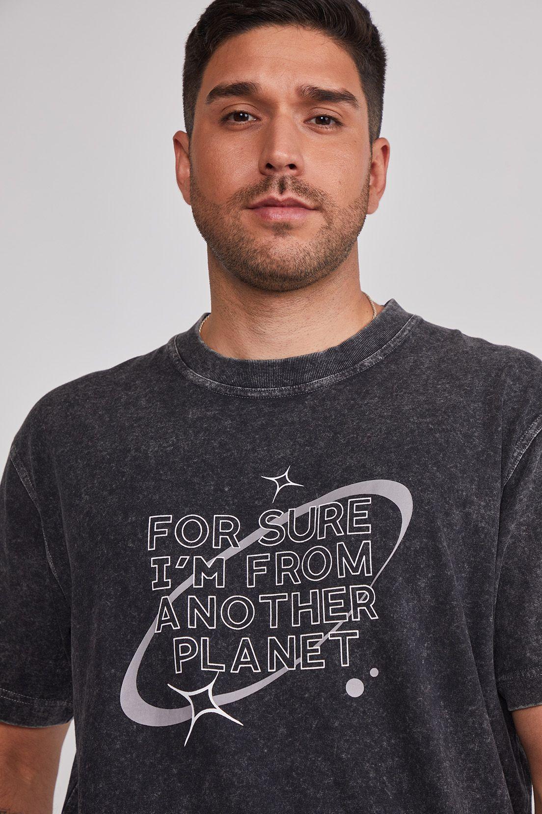 Polera Hombre Lavada Planet Gris Sioux-1