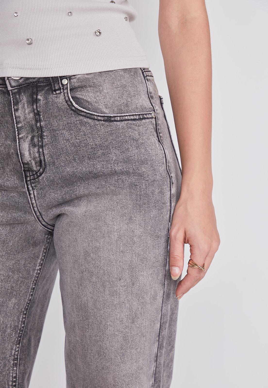 Jeans Mujer Wide Leg Gris Sioux-1