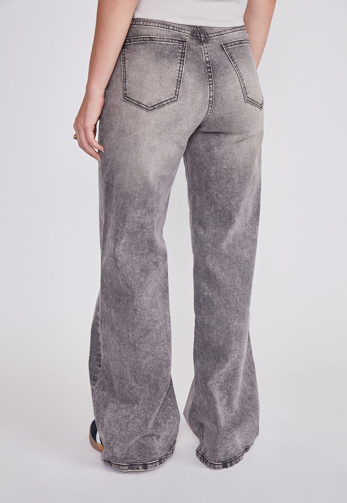 Jeans Mujer Wide Leg Gris Sioux-3