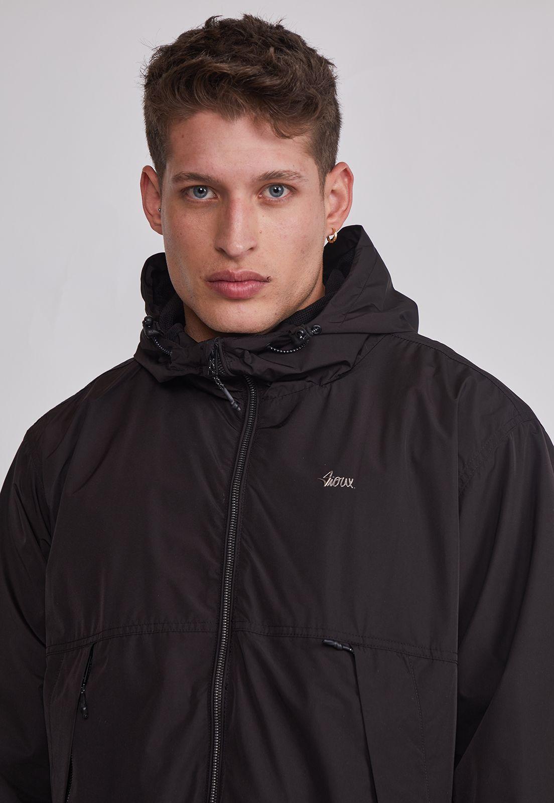 Cortaviento Hombre Con Cierre Metal Negro Sioux-2