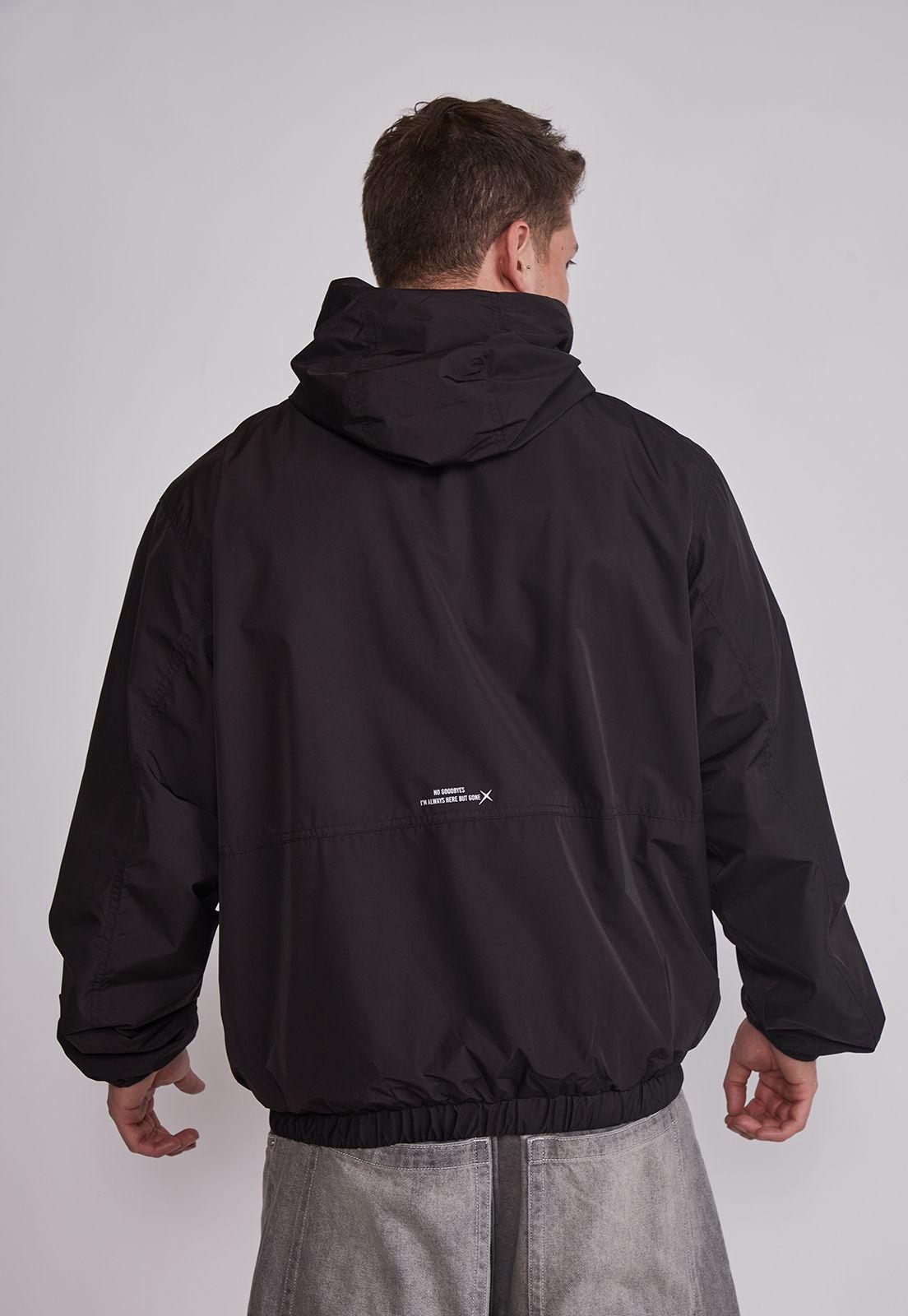 Cortaviento Hombre Con Cierre Metal Negro Sioux-3