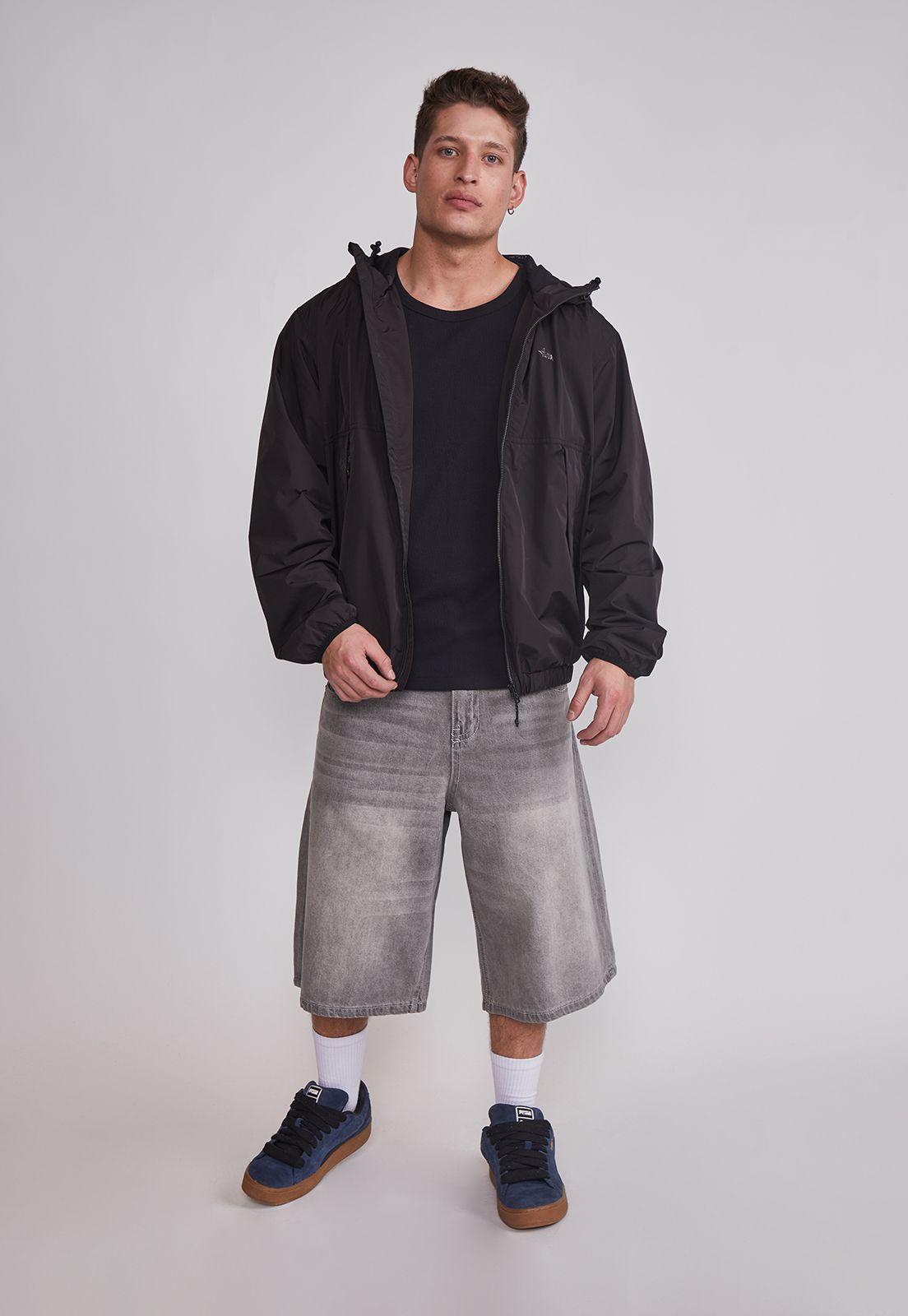 Cortaviento Hombre Con Cierre Metal Negro Sioux-4